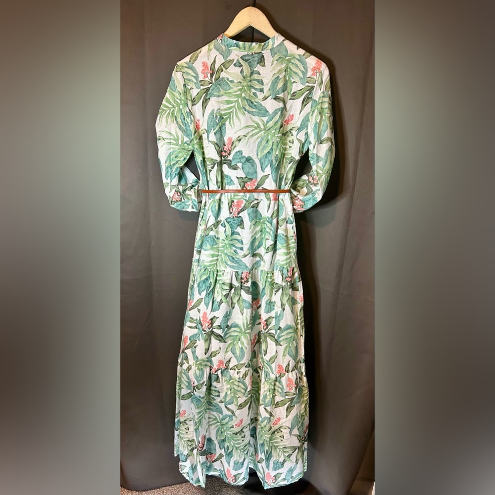 J. McLaughlin Linen Tiered Maxi Dress - Picture 3 of 5